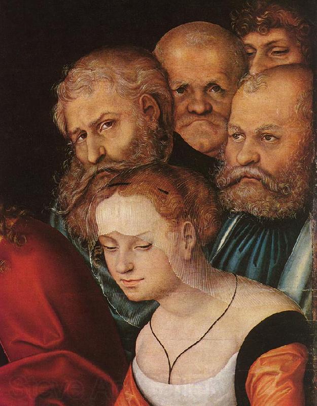 CRANACH, Lucas the Elder Christ and the Adulteress (detail) dfh Germany oil painting art